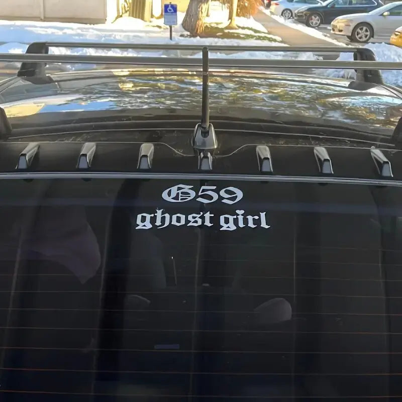 👻 Ghost Girl Window Banner – JDM Vinyl Decal for Baddies Who Ride at Night