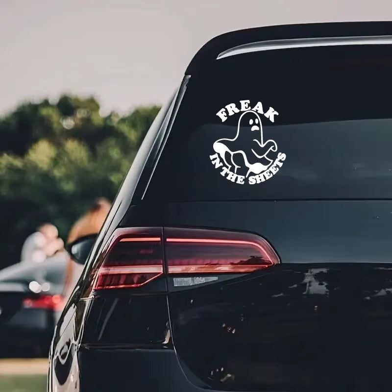 👻 Ghostin' With Style – “Freak in the Sheets” Weatherproof Sticker