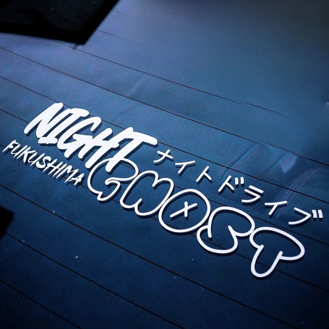 🌙👻 NIGHT GHOST – Fukushima Drive Club Decal 🏁🈶