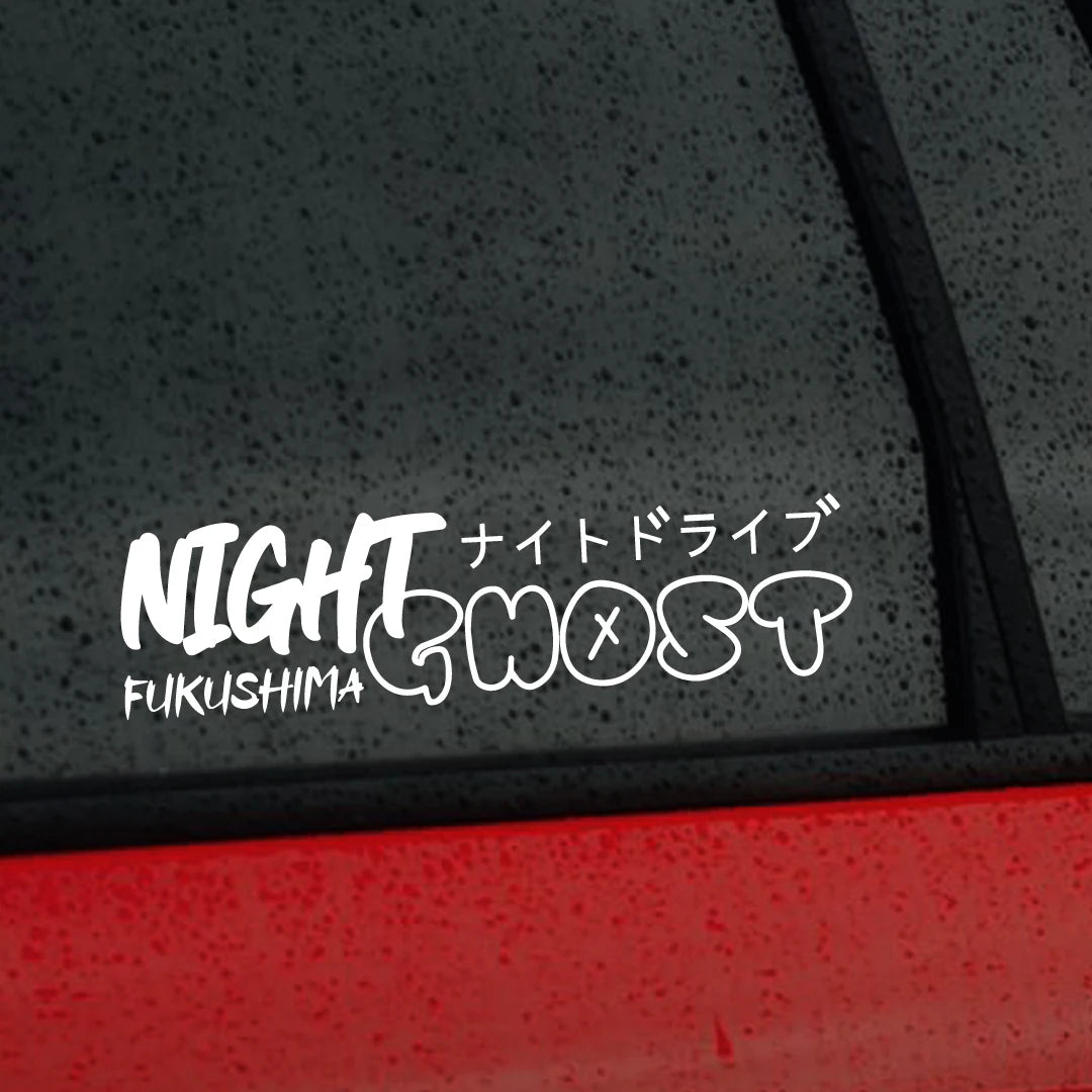 🌙👻 NIGHT GHOST – Fukushima Drive Club Decal 🏁🈶