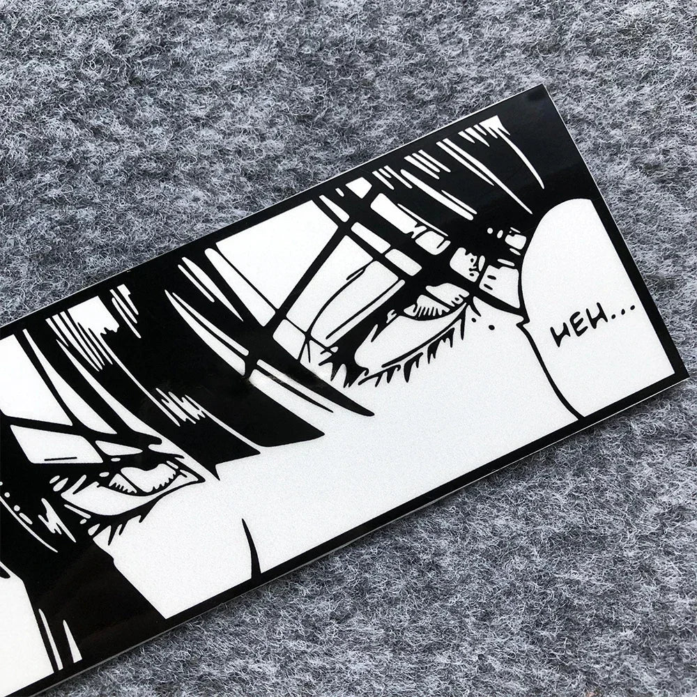 🖤 “Dead Inside, Fast Outside” Manga Eyes Vinyl Sticker – 2PC Set