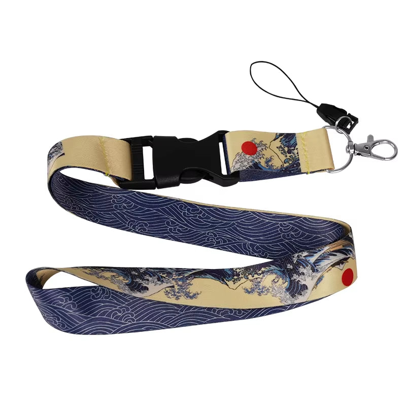 NEW JDM Style Lanyard Keychain Work Card ID Cell Phone Key Hanging Neck Lanyard NOS FAKE TAXI Keyring Motorcycl Auto Accessories