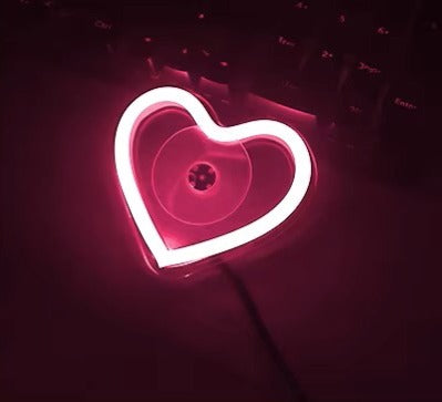 💖 RetroGlow Heart LED – Neon Mood Activated