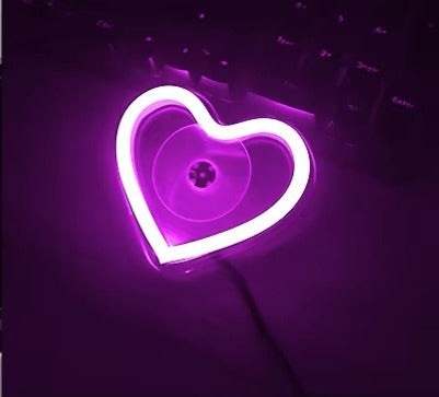 💖 RetroGlow Heart LED – Neon Mood Activated