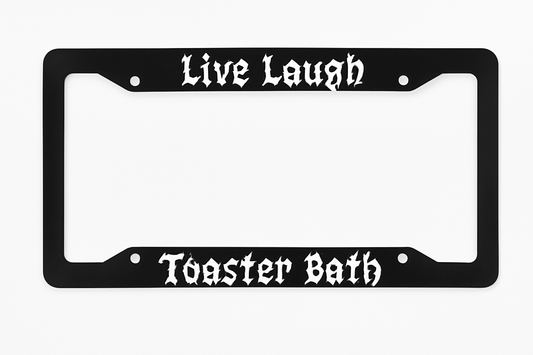 Live Laugh Toaster Bath Aluminum Plate Frame