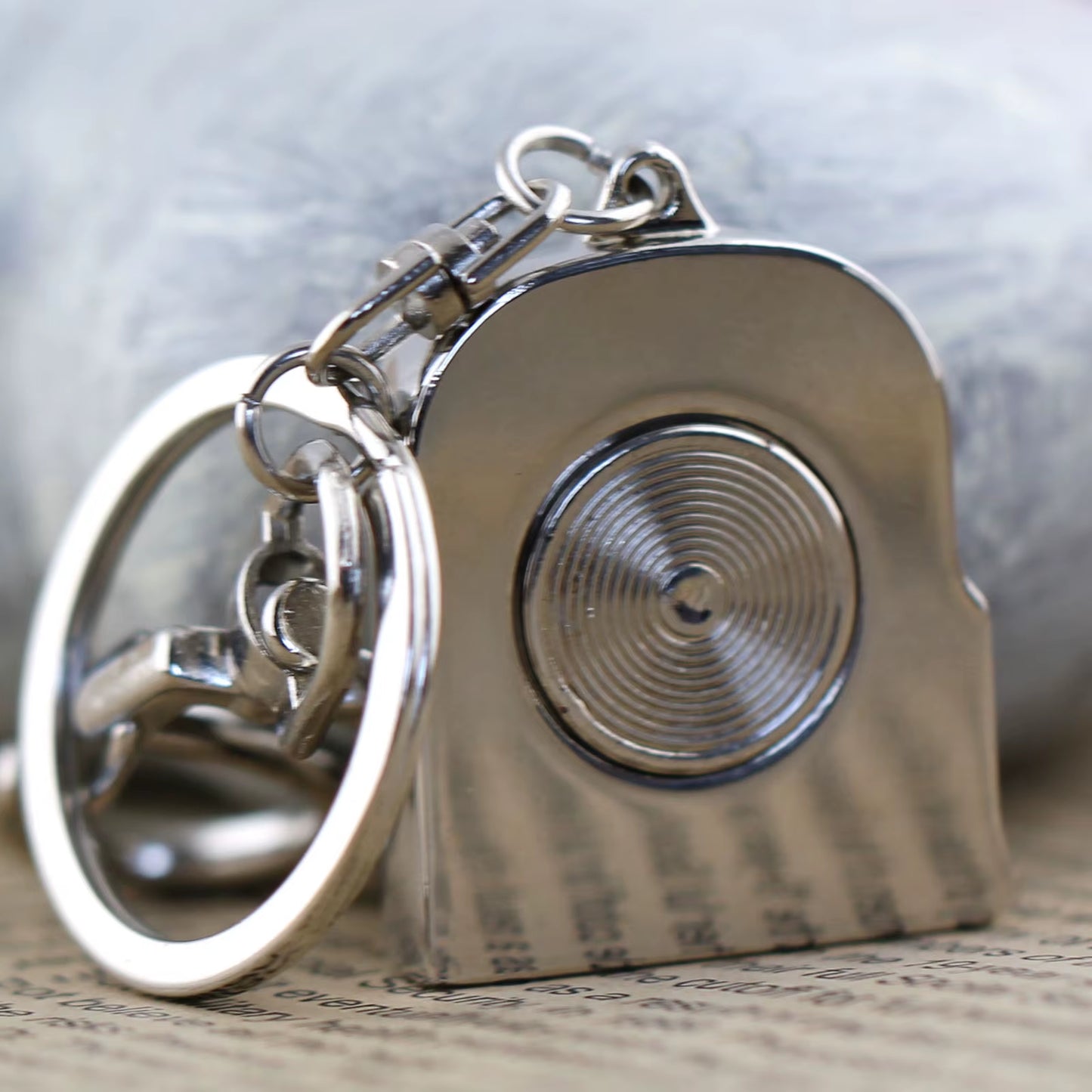 🔧 Mini Rotary, Major Vibes – Metal Keychain with Moving Parts