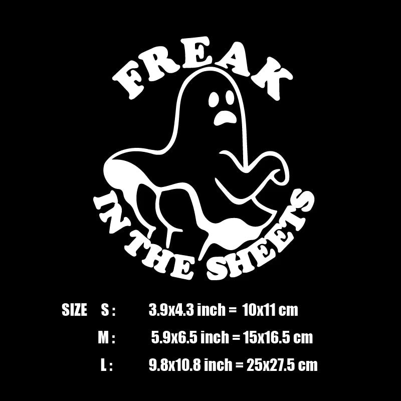 👻 Ghostin' With Style – “Freak in the Sheets” Weatherproof Sticker