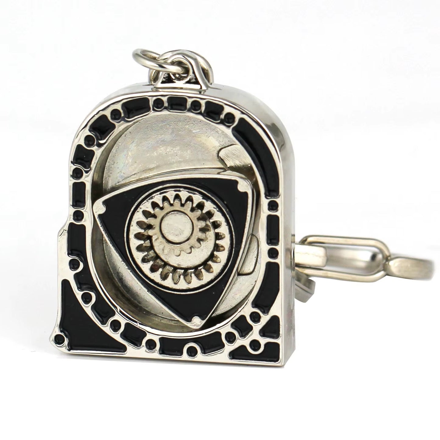 🔧 Mini Rotary, Major Vibes – Metal Keychain with Moving Parts