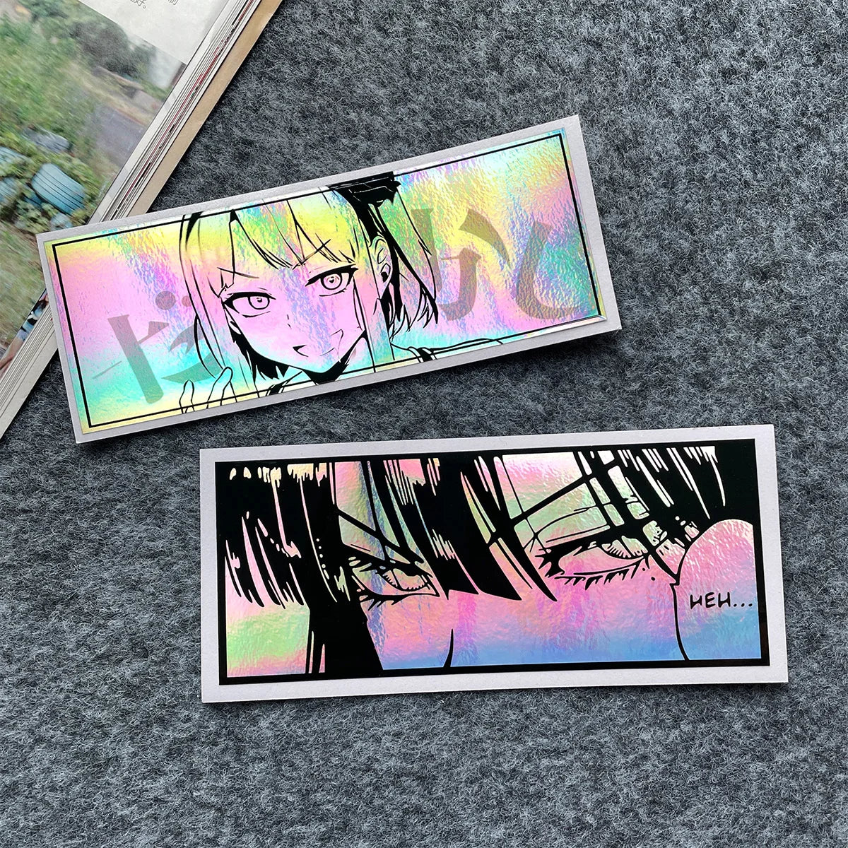 🖤 “Dead Inside, Fast Outside” Manga Eyes Vinyl Sticker – 2PC Set
