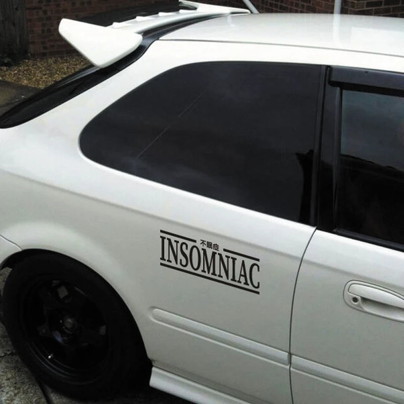 🌙🚫🛏️ INSOMNIAC Window Sticker – Sleep is Optional. Style Isn’t. 🚗💭
