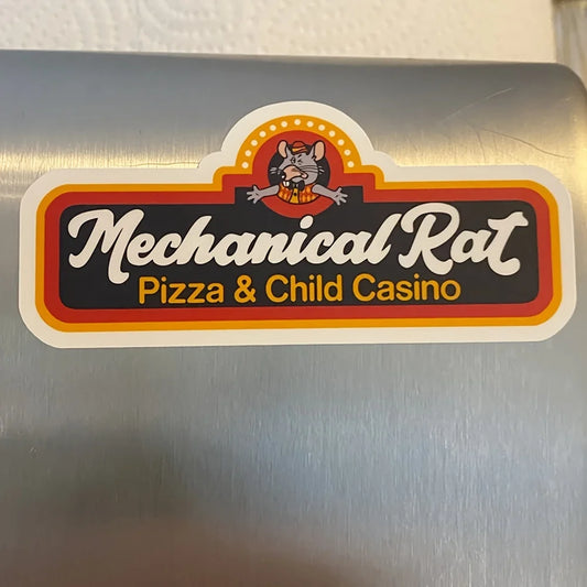 Mechanical Rat Pizza & Child Casino Vinyl Sticker