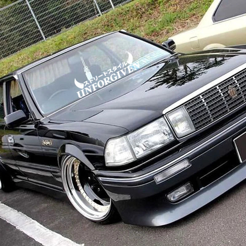 😈UNFORGIVEN Street Style Decal – Ride With No Regrets 🗯️⚫