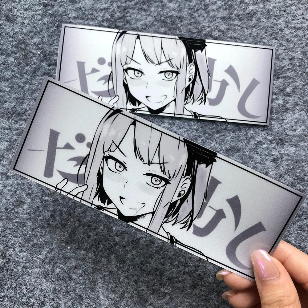 🖤 “Dead Inside, Fast Outside” Manga Eyes Vinyl Sticker – 2PC Set