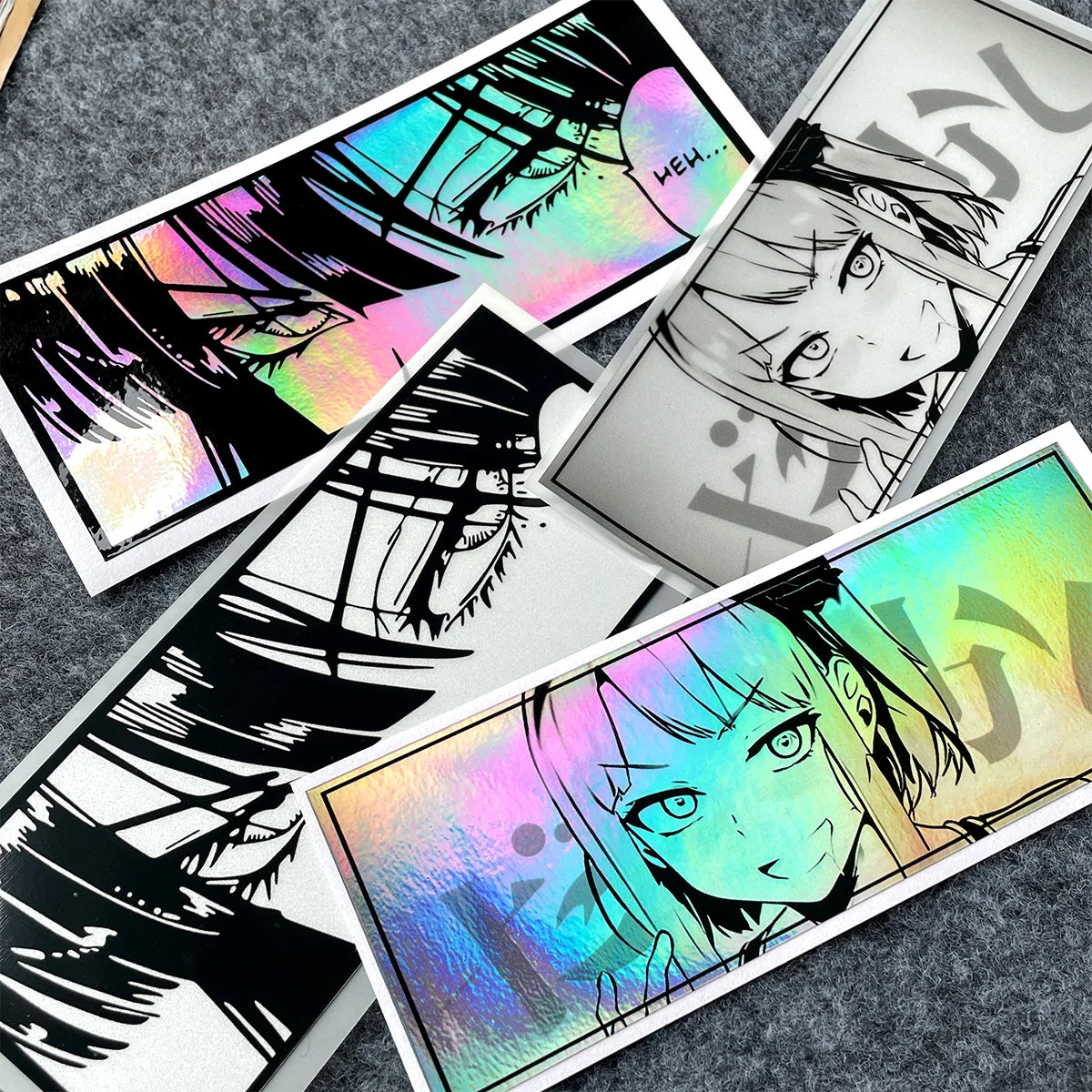 🖤 “Dead Inside, Fast Outside” Manga Eyes Vinyl Sticker – 2PC Set