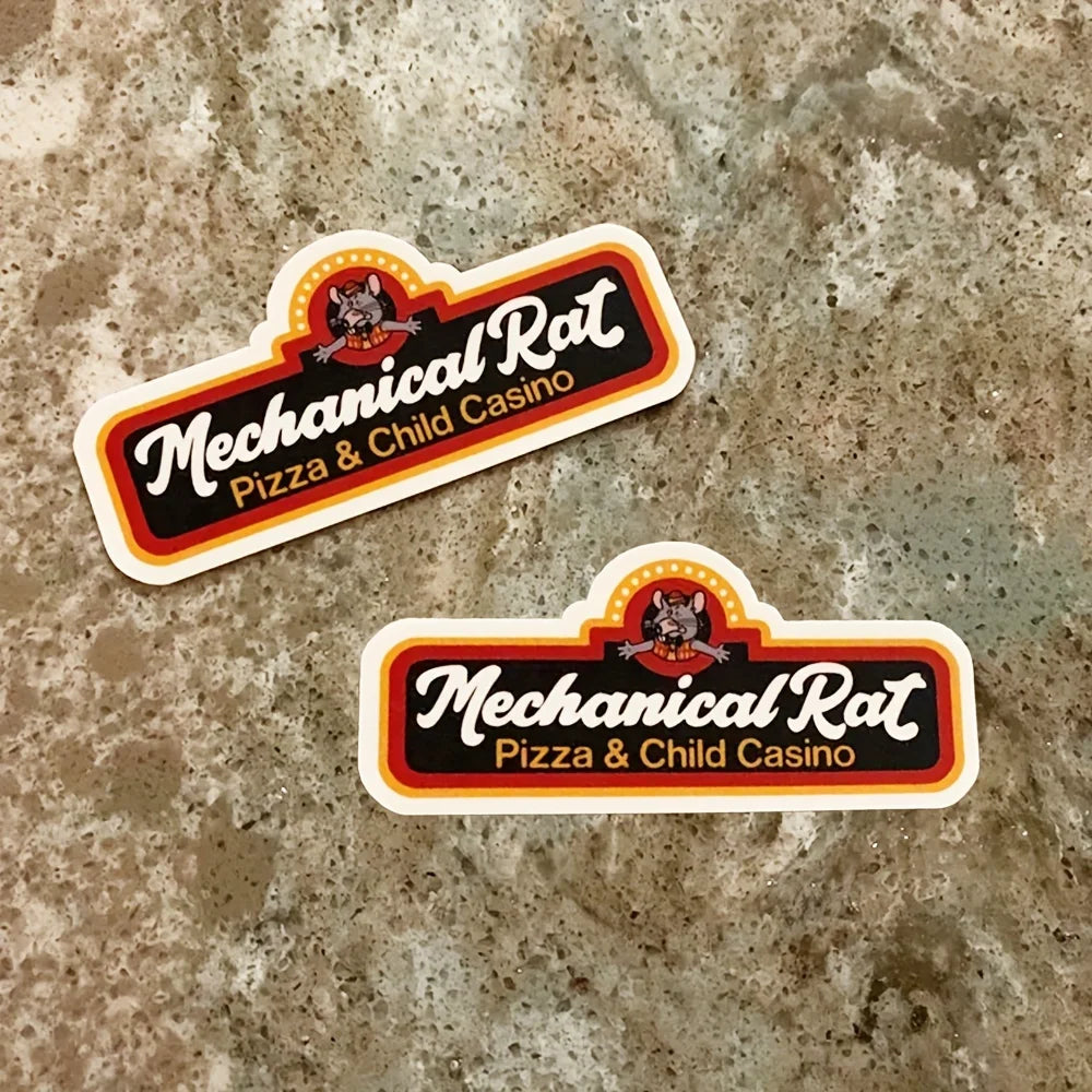 Mechanical Rat Pizza & Child Casino Vinyl Sticker