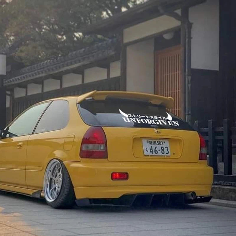 😈UNFORGIVEN Street Style Decal – Ride With No Regrets 🗯️⚫