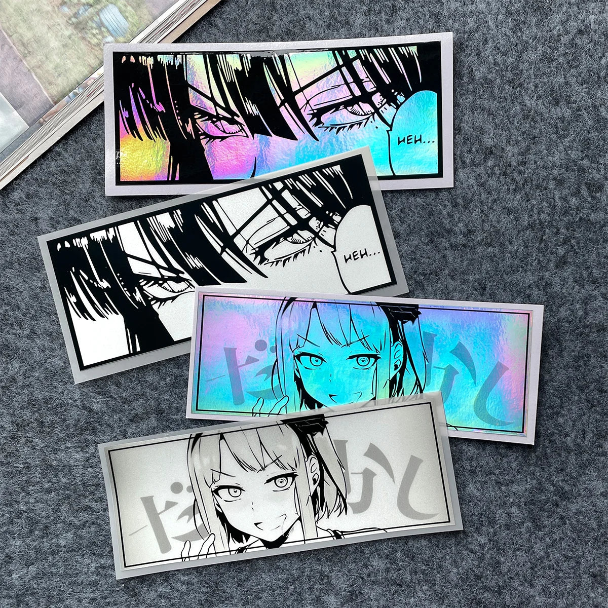 🖤 “Dead Inside, Fast Outside” Manga Eyes Vinyl Sticker – 2PC Set