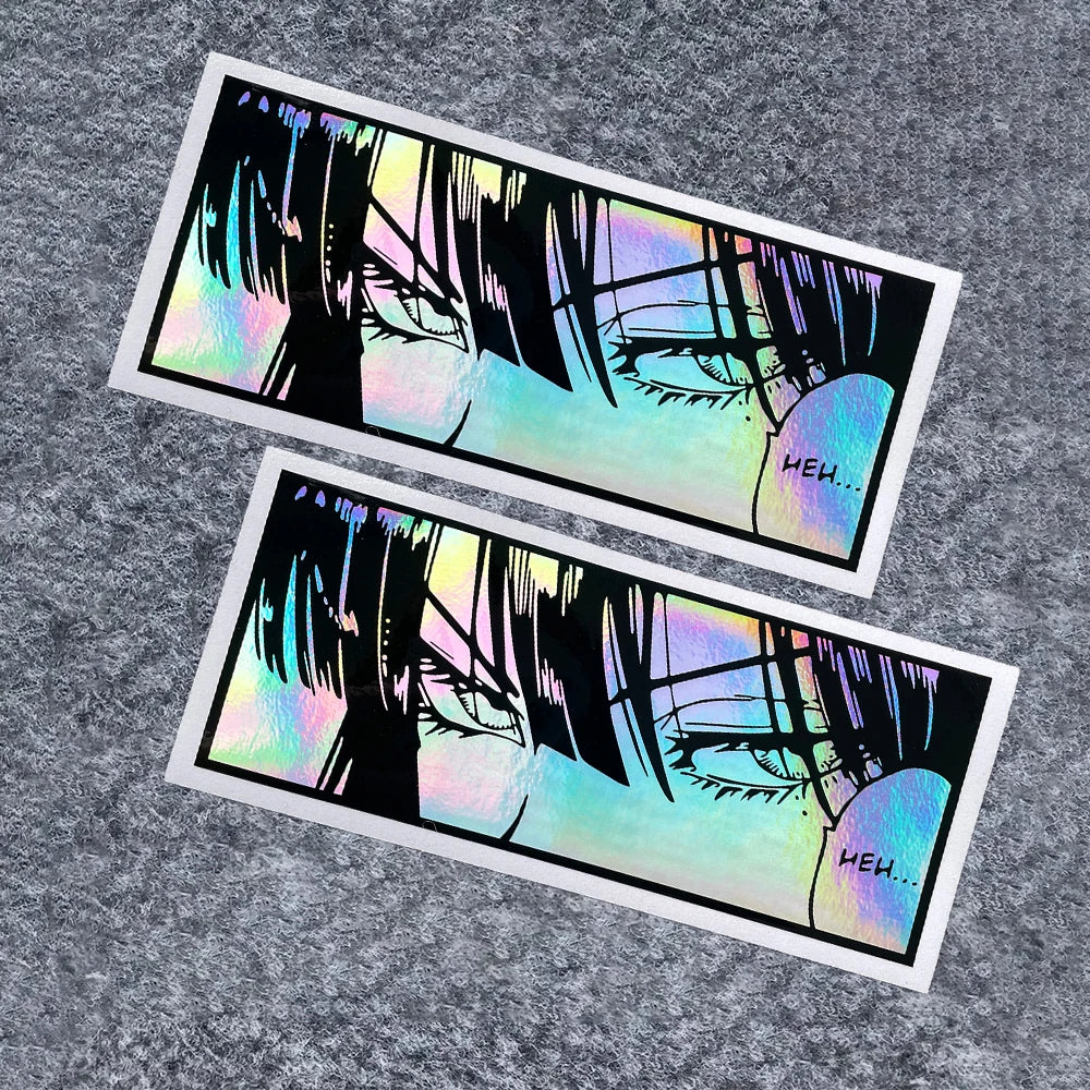 🖤 “Dead Inside, Fast Outside” Manga Eyes Vinyl Sticker – 2PC Set