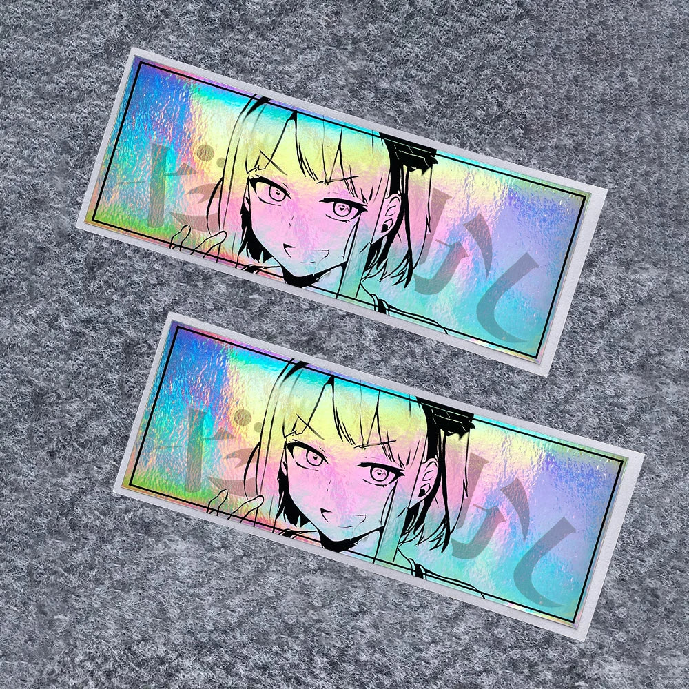 🖤 “Dead Inside, Fast Outside” Manga Eyes Vinyl Sticker – 2PC Set