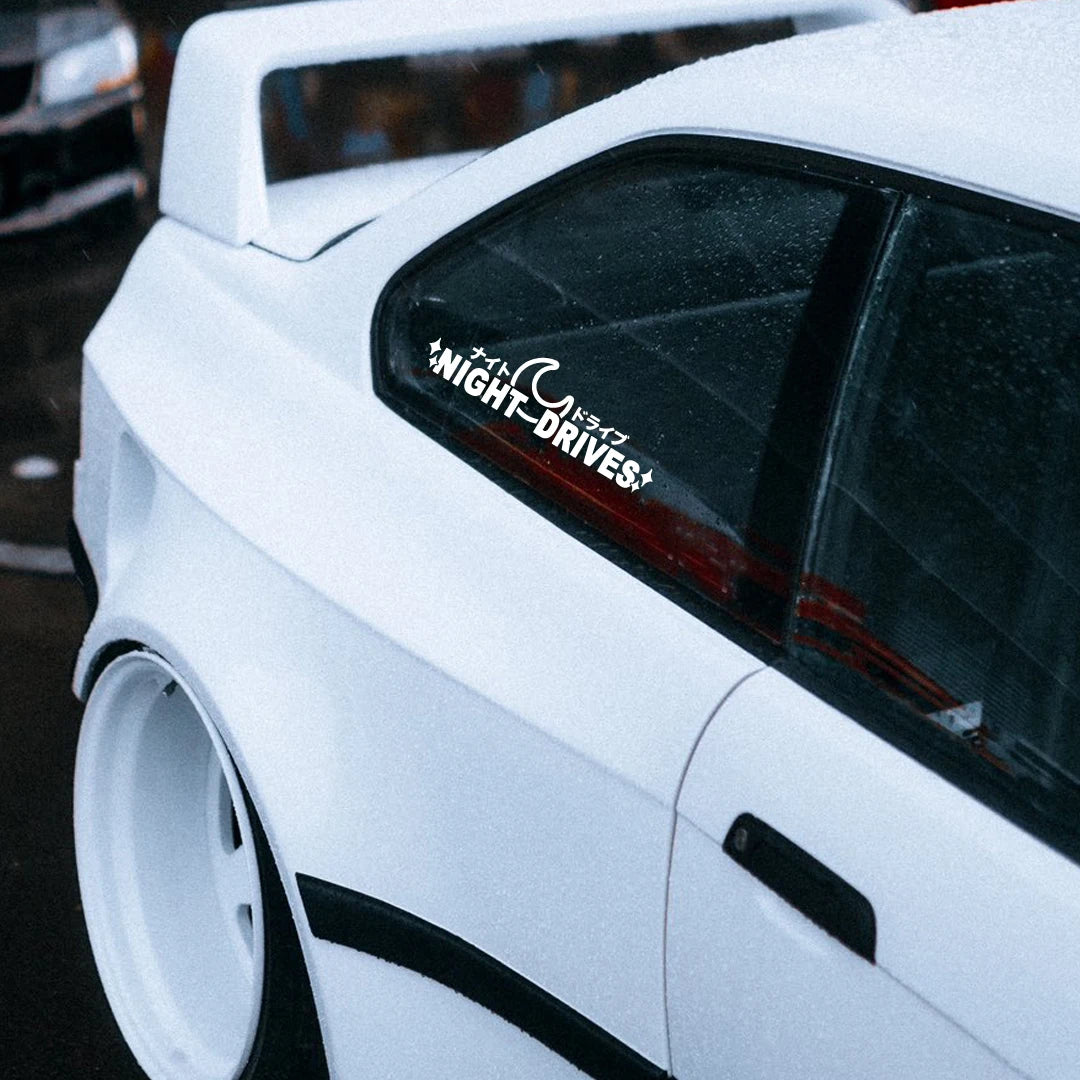 🌙 Night Drives JDM Window Banner