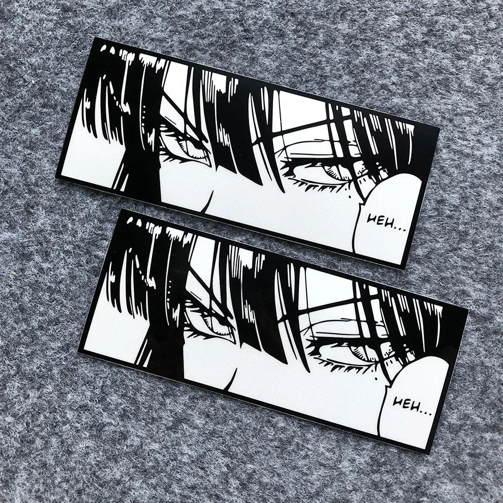 🖤 “Dead Inside, Fast Outside” Manga Eyes Vinyl Sticker – 2PC Set