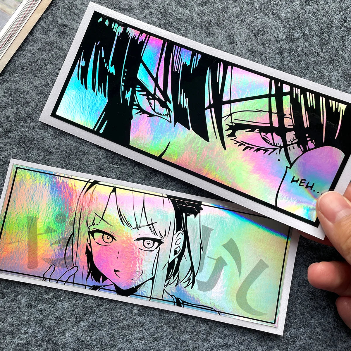 🖤 “Dead Inside, Fast Outside” Manga Eyes Vinyl Sticker – 2PC Set