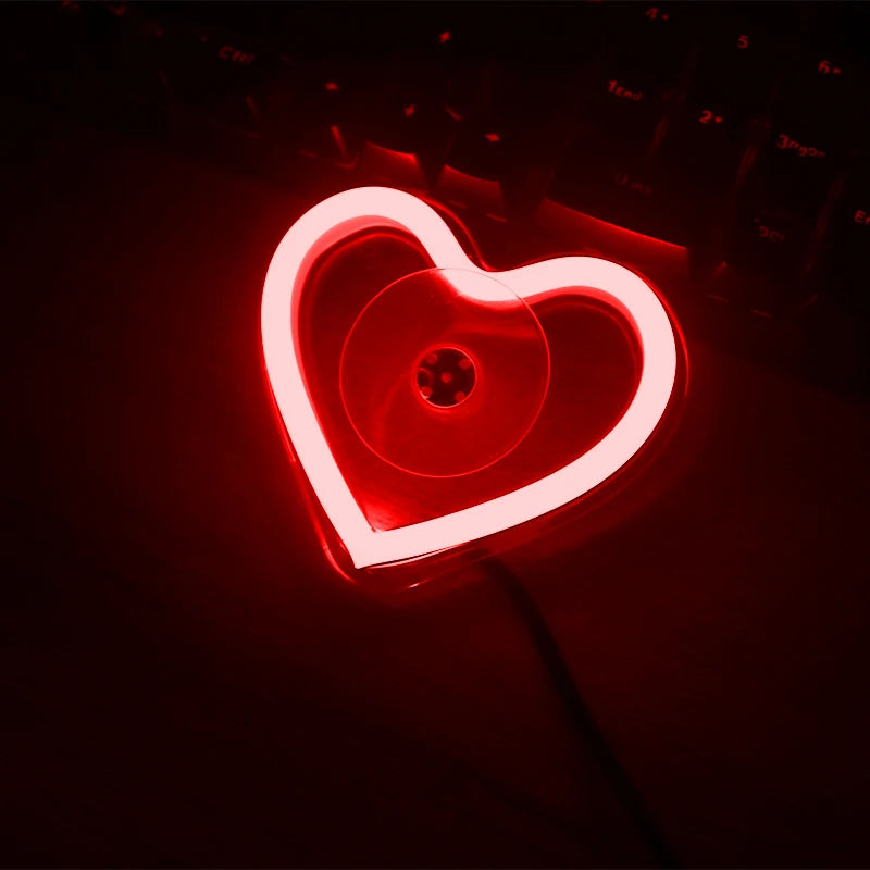 💖 RetroGlow Heart LED – Neon Mood Activated