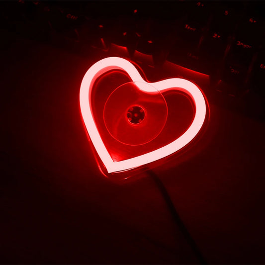 💖 RetroGlow Heart LED – Neon Mood Activated