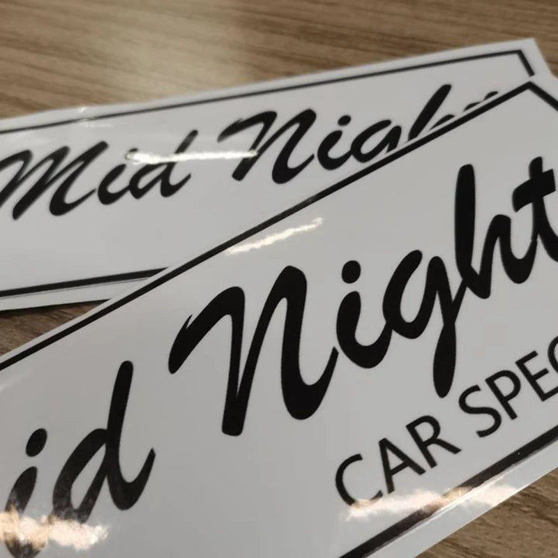🌙🏎️ Mid Night Car Speciall Sticker – The Legendary Replica ⚫💨
