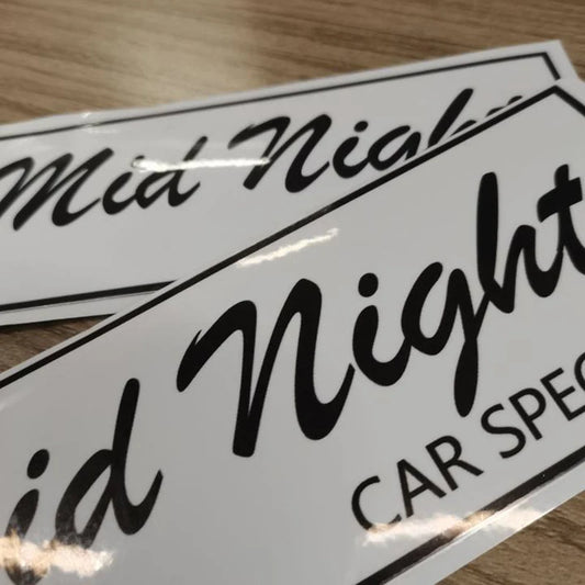 🌙🏎️ Mid Night Car Speciall Sticker – The Legendary Replica ⚫💨
