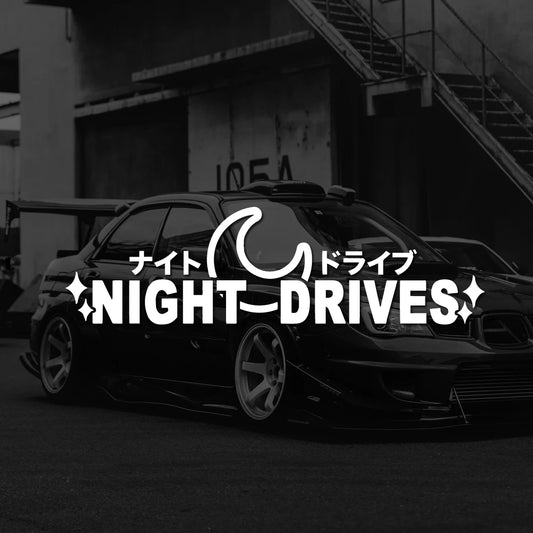 🌙 Night Drives JDM Window Banner