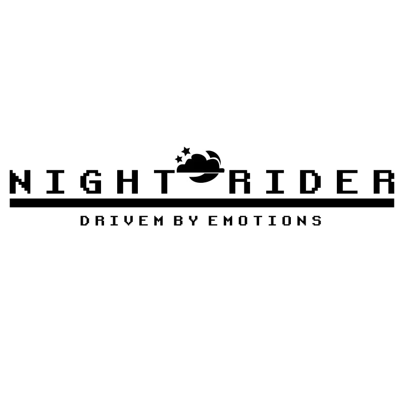 🌌🚘 NIGHT RIDER Decal – Driven by Emotions 🖤🌙