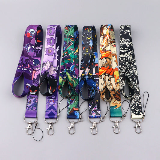Anime Gengar Lanyard for Keys Cartoon ID Card Gym Mobile Phone Straps USB Badge Holder DIY Hang Rope Lariat Lanyard Jewelry Gift