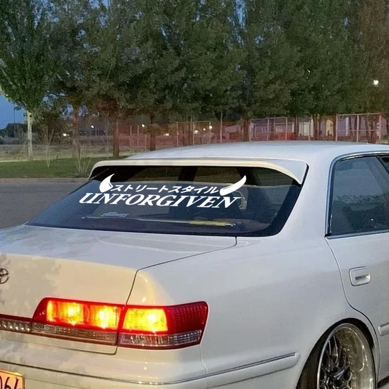 😈UNFORGIVEN Street Style Decal – Ride With No Regrets 🗯️⚫