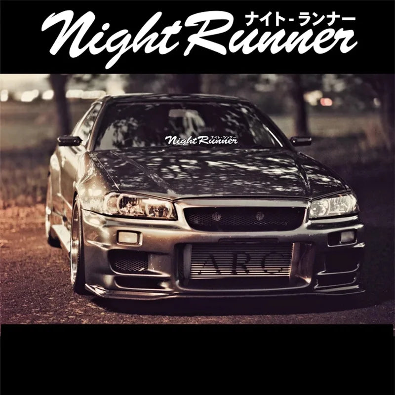 🌒 Night Runner Window Decal – Built for 2AM Pulls & Tunnel Revs