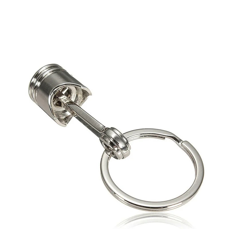 🏁 Mini Piston, Maximum Compression – Functional Metal Keychain