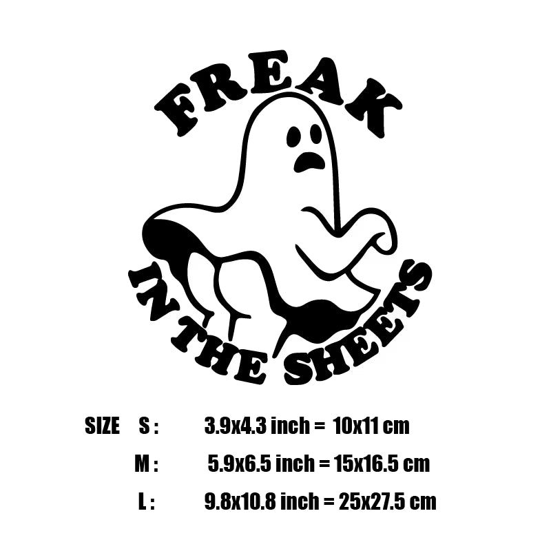 👻 Ghostin' With Style – “Freak in the Sheets” Weatherproof Sticker