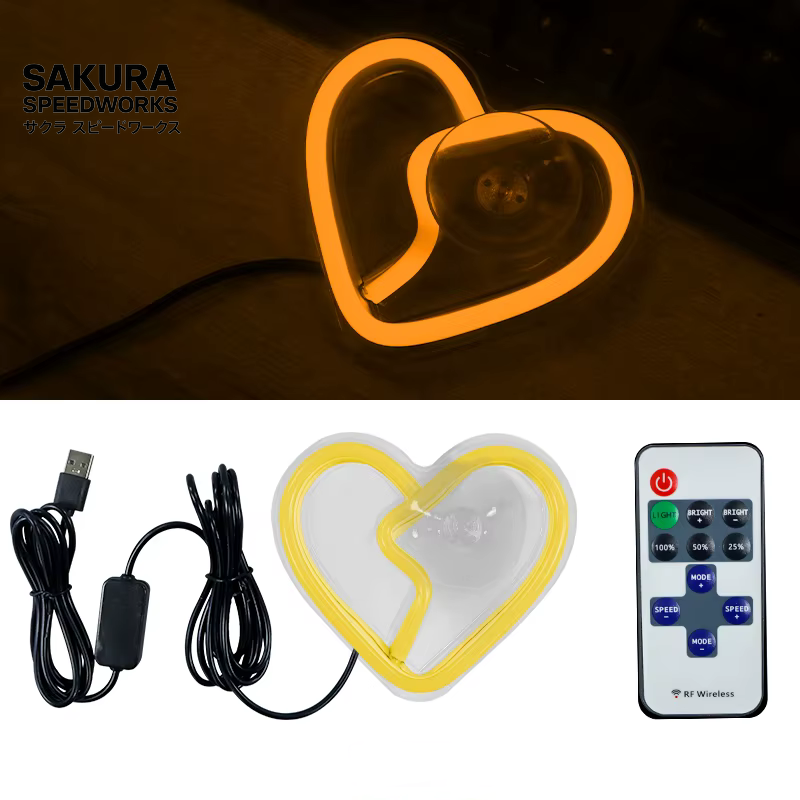 RetroGlow Heartbreak 💔 – Neon Ambient LED