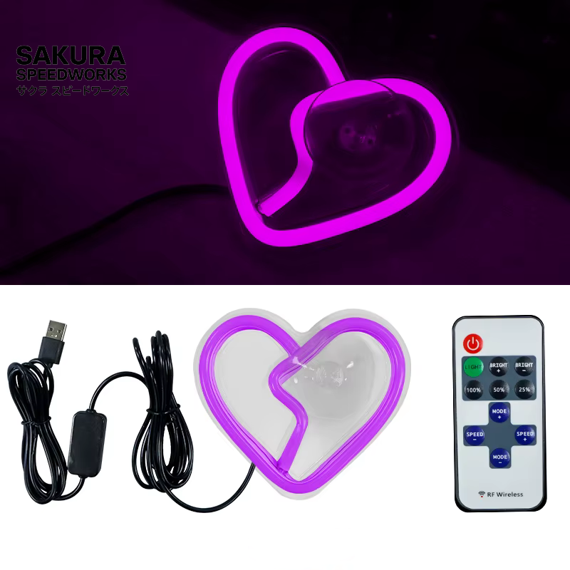 RetroGlow Heartbreak 💔 – Neon Ambient LED