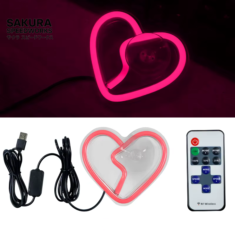 RetroGlow Heartbreak 💔 – Neon Ambient LED